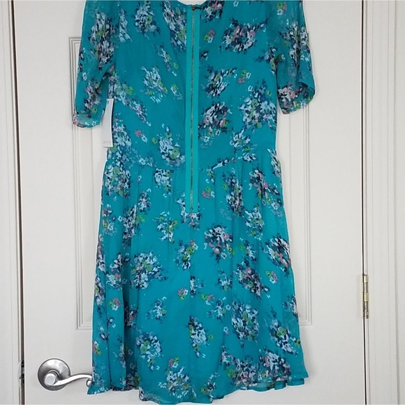 Ella Moss Citrus Floral Dress Teal Green Size M - Picture 3 of 9